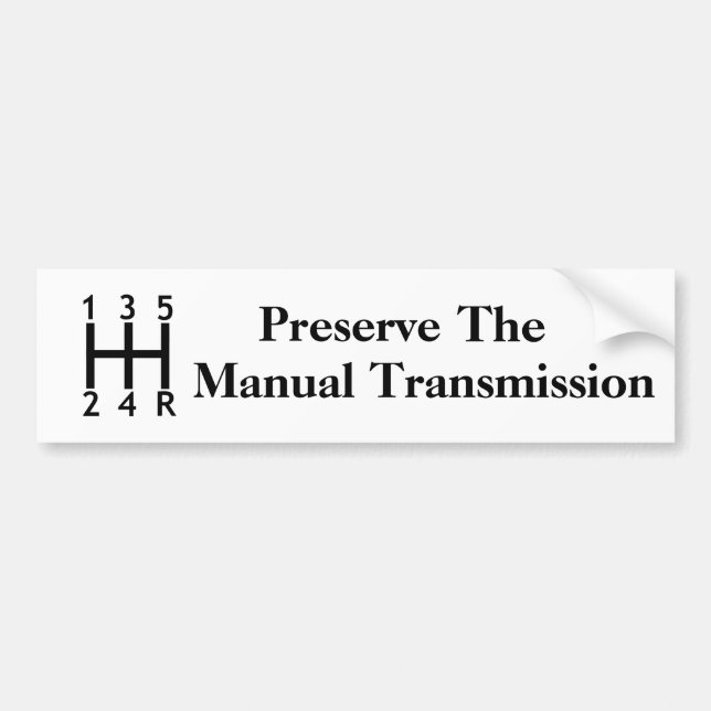 Adesivo Para Carro Preservar A Transmissão Manual (Frente)