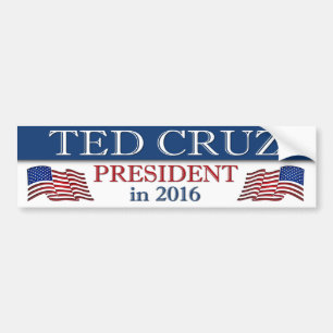 Adesivo Para Carro Presidente 2016 de Ted Cruz patriótico