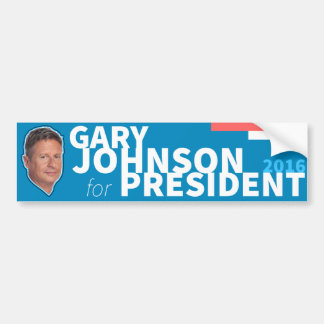 Adesivo Para Carro Presidente 2016 do libertário de Gary Johnson