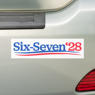 Adesivo Para Carro Presidente 67 Vote Seis-Sete 2028 Engraçado