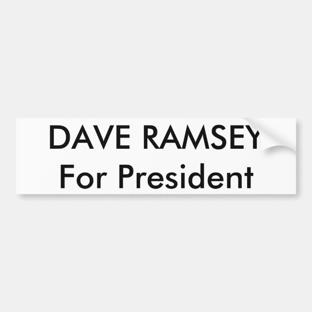 Adesivo Para Carro Presidente de DAVE RAMSEYFor (Frente)