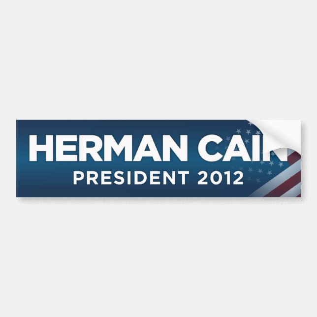 Adesivo Para Carro Presidente de Herman Cain autocolante no vidro (Frente)