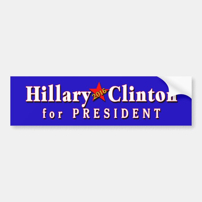 Adesivo Para Carro Presidente de Hillary Clinton em 2016 (Frente)