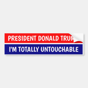 ADESIVO PARA CARRO PRESIDENTE DONALD TRUMP TOTALMENTE INTANGÍVEL
