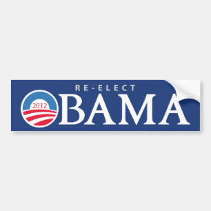 Adesivo Para Carro Presidente Obama do Re-Elect Bumpersticker 2012