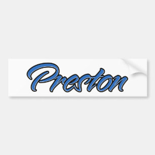 Adesivo Para Carro Preston Name blue Aufkleber Sticker Autoaufkleber