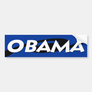 Adesivo Para Carro Preto de Obama no design azul do redemoinho
