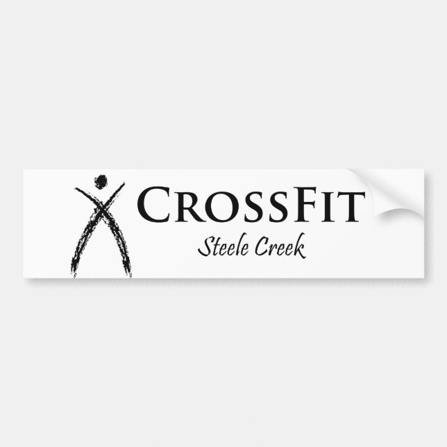 Adesivo Para Carro Preto do logotipo de CrossFit (Frente)