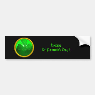 Adesivo Para Carro Preto do ouro verde do TREVO do DIA de ST PATRICK