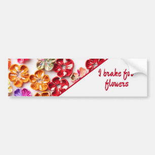 Adesivo Para Carro Primavera tecido com costura manual Flores multico