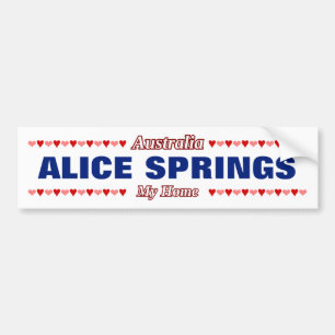 Adesivo Para Carro PRIMAVERAS ALICE - Minha Casa - Austrália;Coraç