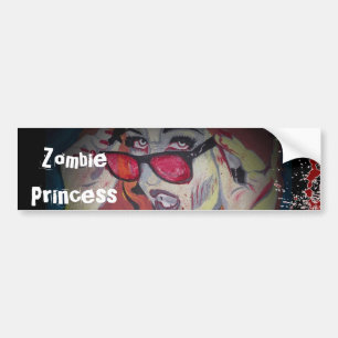 Adesivo Para Carro Princesa autocolante no vidro traseiro do zombi