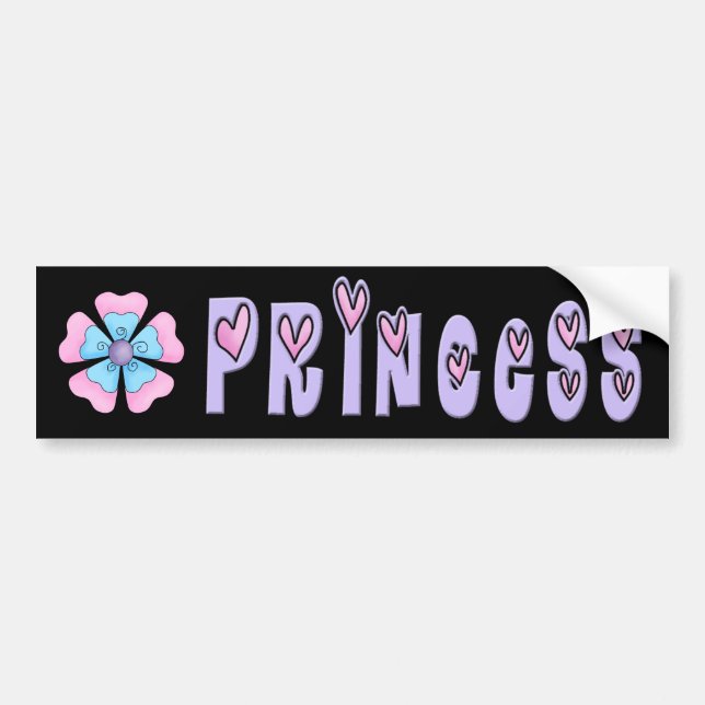 Adesivo Para Carro Princesa Bumper Sticker (Frente)