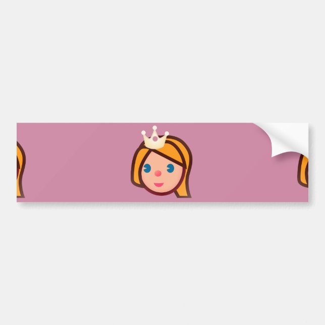Adesivo Para Carro princesa emoji (Frente)