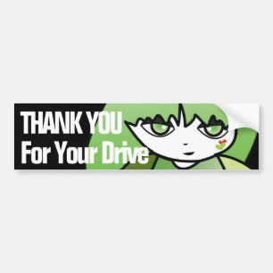 Adesivo Para Carro Princesa Green Bumper Sticker
