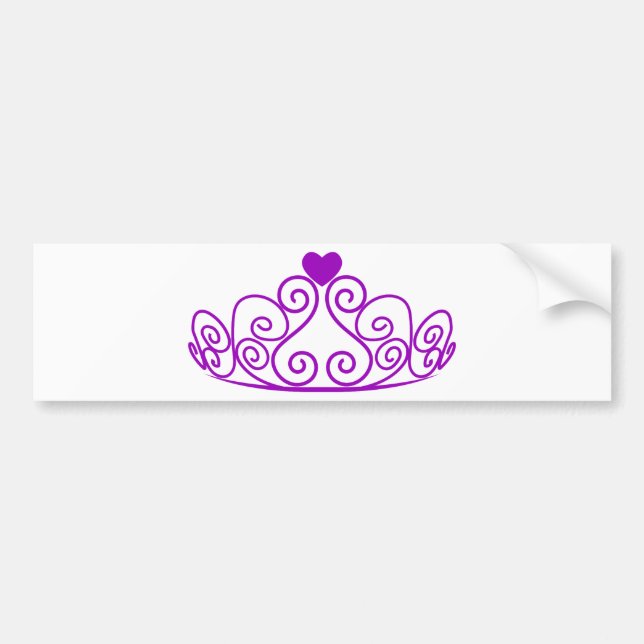ADESIVO PARA CARRO PRÍNCIPE PURPLE TIARA GRAPHIC CROWN PERSONALIZÁVEL (Frente)