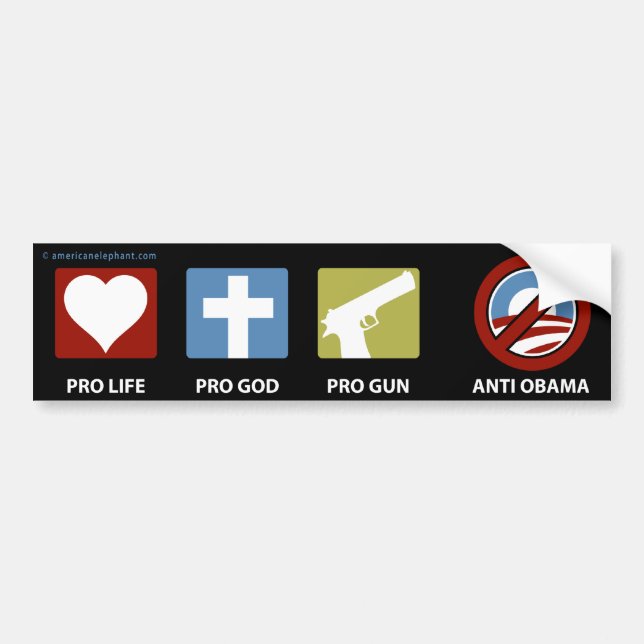 Adesivo Para Carro Princples contra Obama (Frente)