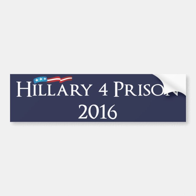 Adesivo Para Carro Prisão 2016 de Hillary Clinton 4 (Frente)