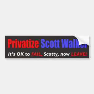 Adesivo Para Carro Privatize o caminhante de Scott