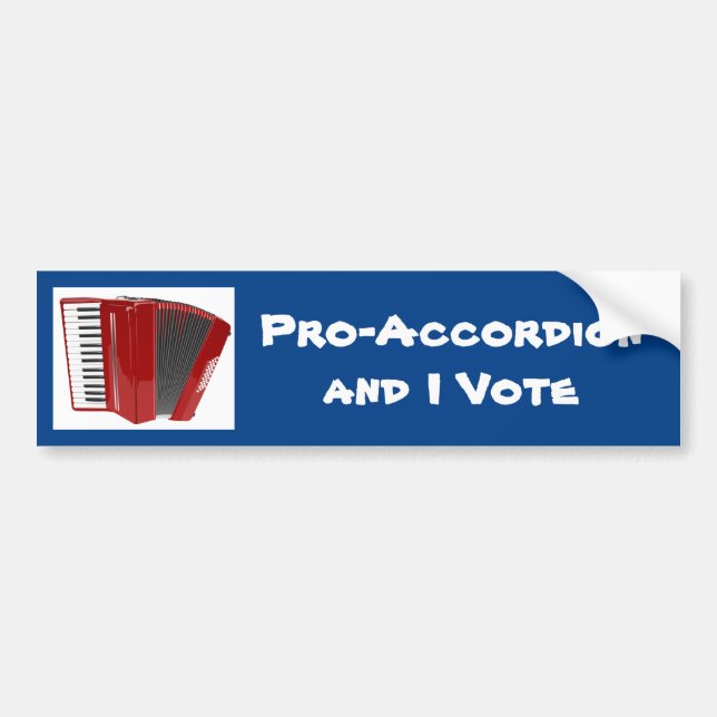 Adesivo Para Carro Pro-Accordion and I Vote Political (Frente)