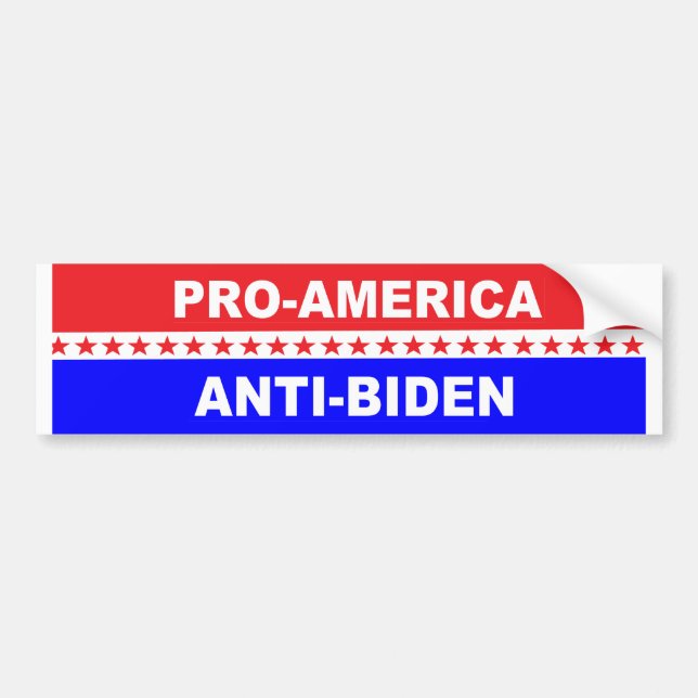 Adesivo Para Carro Pro-America Anti-Biden (Frente)