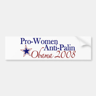 Adesivo Para Carro Pro mulheres anti Palin (Obama 2008)