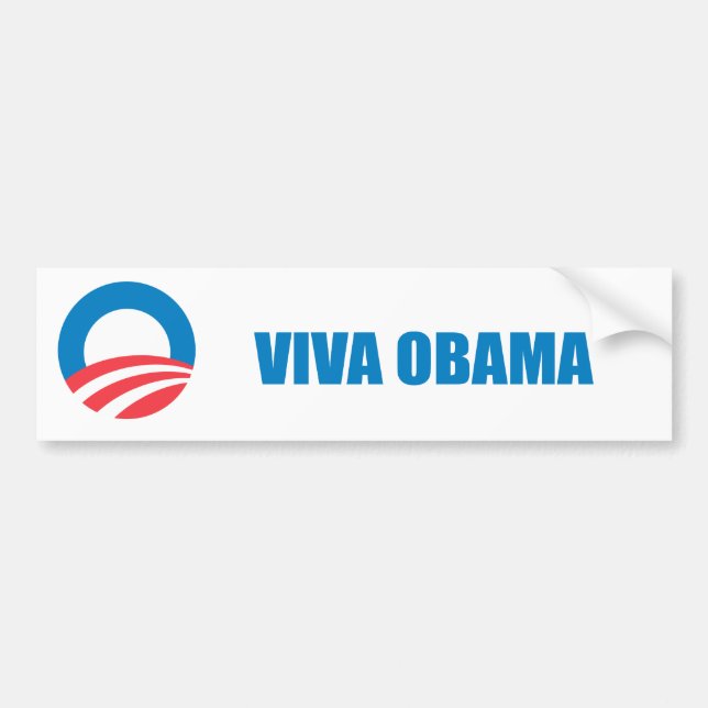 Adesivo Para Carro Pro-Obama - VIVA OBAMA (Frente)