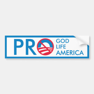 Adesivo Para Carro Pro vida America=Anti-Obama do deus