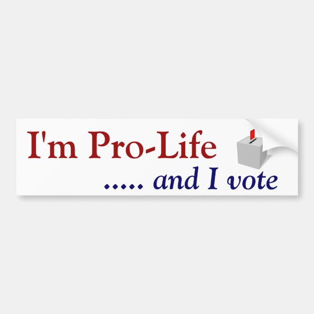 Adesivo Para Carro Pro-Vida do voto (Frente)