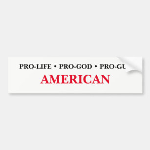 Adesivo Para Carro Pro-Vida, Pro-Deus, americano da Pro-Arma