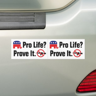 Adesivo Para Carro Pró Vida? Prove - Proíba Armas de Assalto 2 por 1