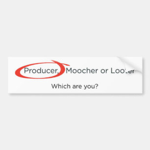 Adesivo Para Carro Produtor, Moocher ou saqueador
