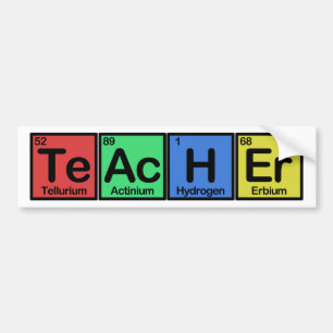Adesivo Para Carro Professor feito de cores dos elementos