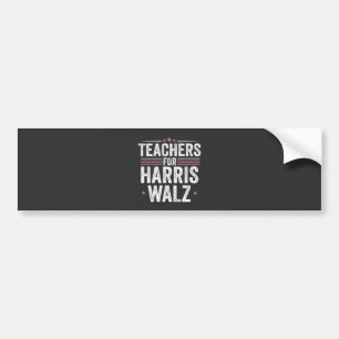 Adesivo Para Carro Professores da Eleição de Harris Walz 2024 Kamala 