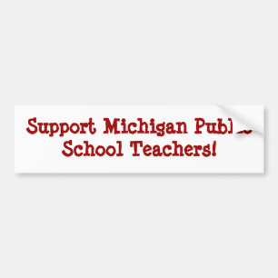 Adesivo Para Carro Professores do público de Michigan do apoio