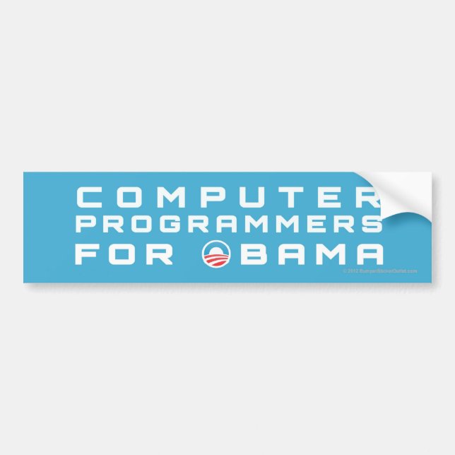 Adesivo Para Carro Programadores de computador de Pro-Obama (Frente)