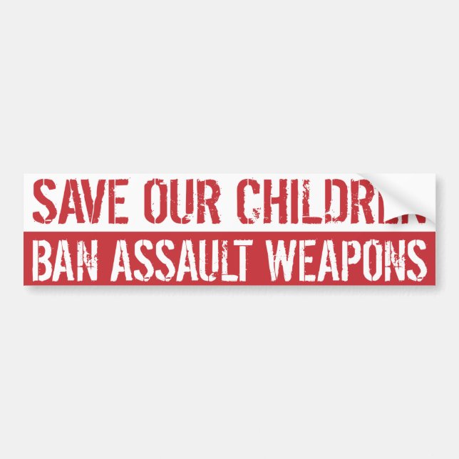 Adesivo Para Carro Proibição de armas de assalto (Frente)