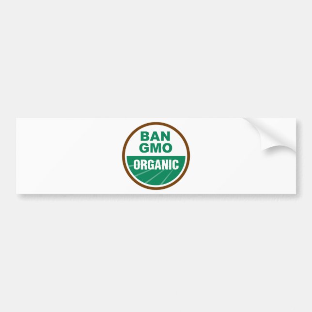 Adesivo Para Carro Proibição GMO orgânico (Frente)