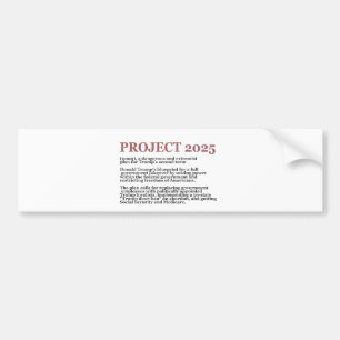 Adesivo Para Carro Promotor-Democracia Anti Project 2025 Trump Republ