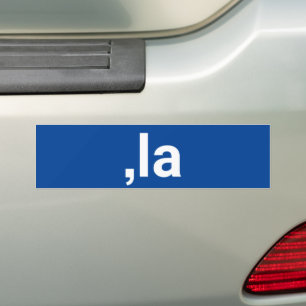 Adesivo Para Carro Pronúncia vírgula La kamala azul preto engraçado