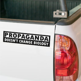 Adesivo Para Carro Propaganda não muda a biologia - Bumper Sticker