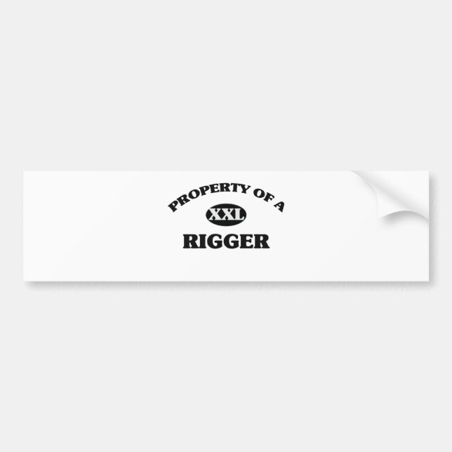 Adesivo Para Carro Propriedade de um RIGGER (Frente)