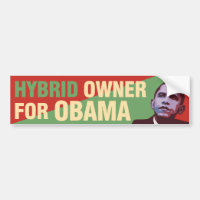 Proprietário híbrido para Obama - autocolante no