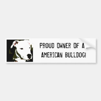 Adesivo Para Carro Proprietário orgulhoso de um buldogue americano!