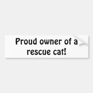 Adesivo Para Carro "Proprietário orgulhoso de um gato do salvamento!