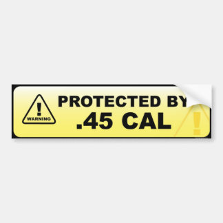 Adesivo Para Carro Protegido .45 CAL