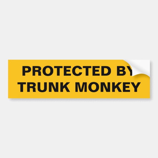 Adesivo Para Carro Protegido pelo macaco-tronco! (Frente)