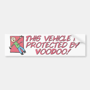Adesivo Para Carro Protegido pelo Voodoo