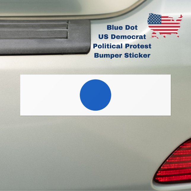 Adesivo Para Carro Protesto Anti-Trump ao Apoio Democrata Azul dos EU (Resist with this Blue Dot US Democrat political protest bumper sticker)