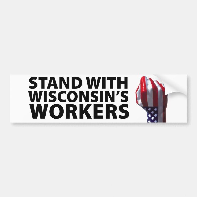 Adesivo Para Carro Protestos de Wisconsin (Frente)